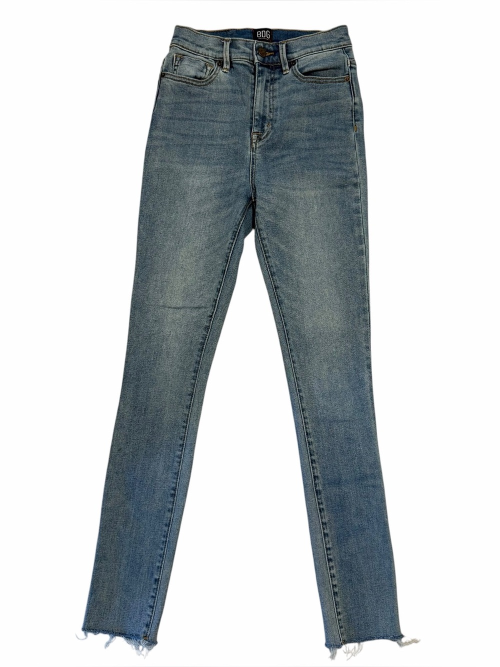 BDG Twig Super High Rise Skinny Jeans Size 25 Raw Hem Medium Wash